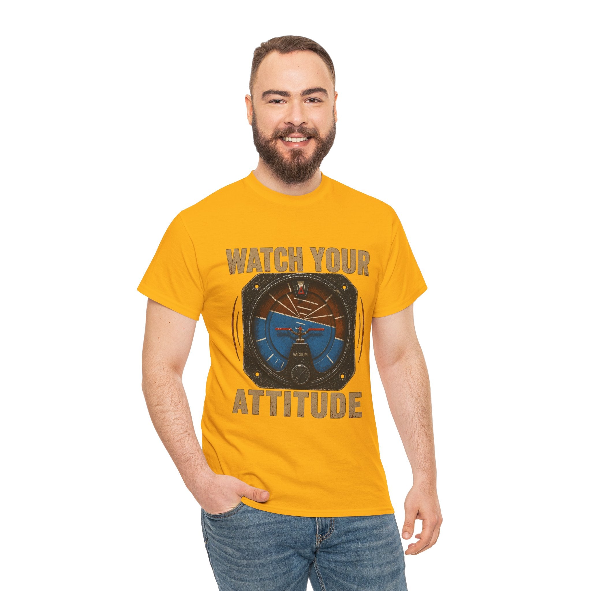 “Watch Your Attitude” - Funny Pilot T-Shirt