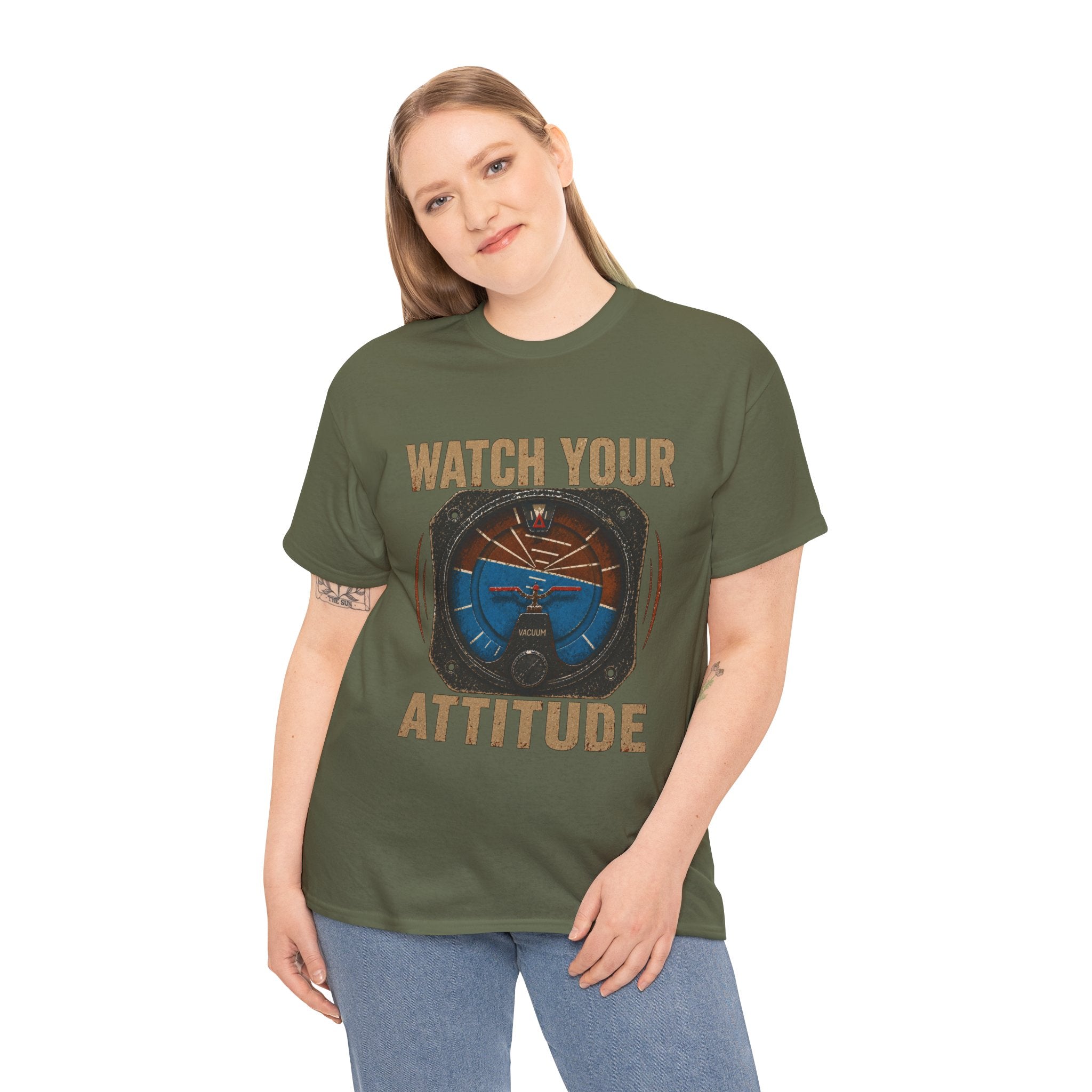 “Watch Your Attitude” - Funny Pilot T-Shirt