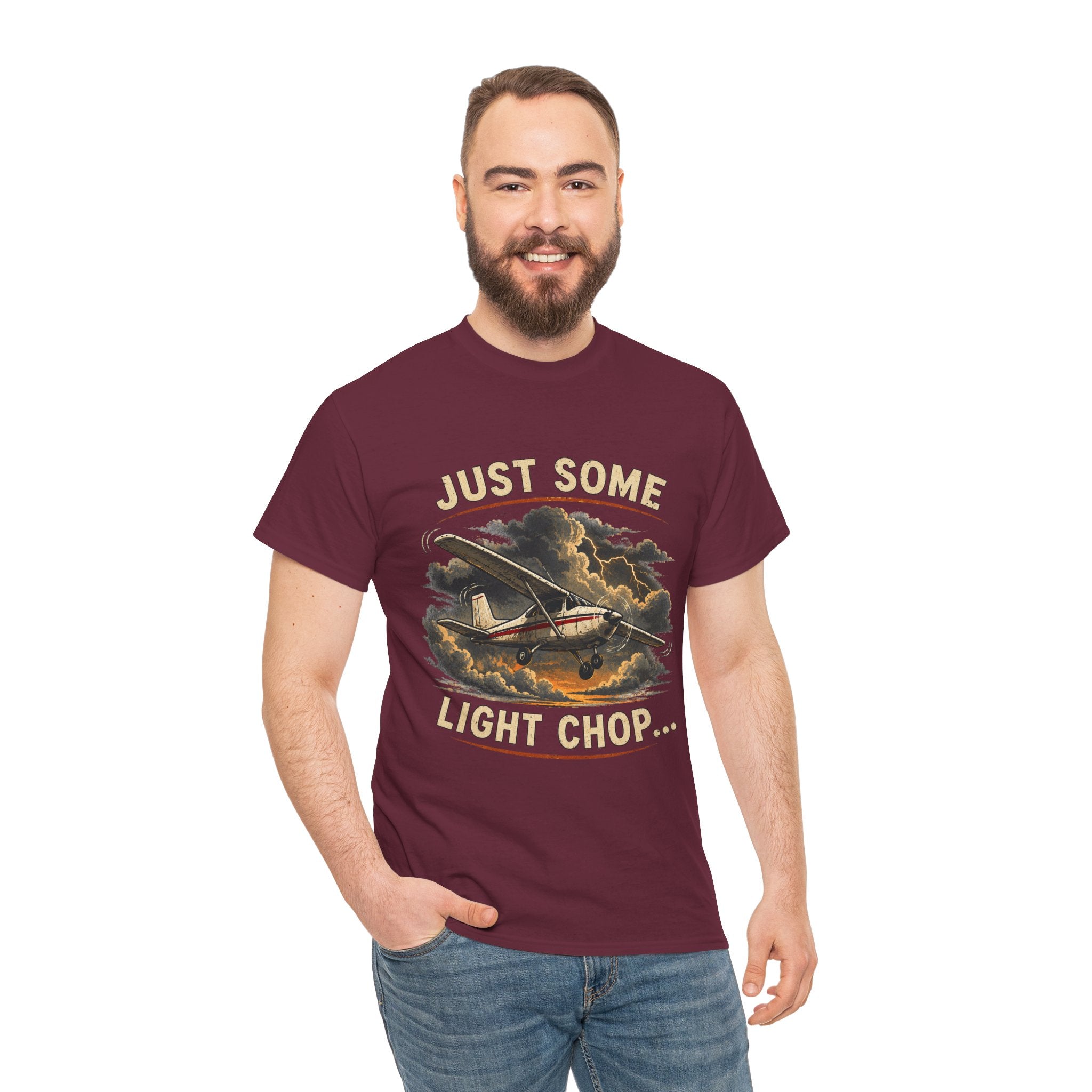 “Just Some Light Chop” - Funny Pilot T-Shirt - Cessna Aviation Tee