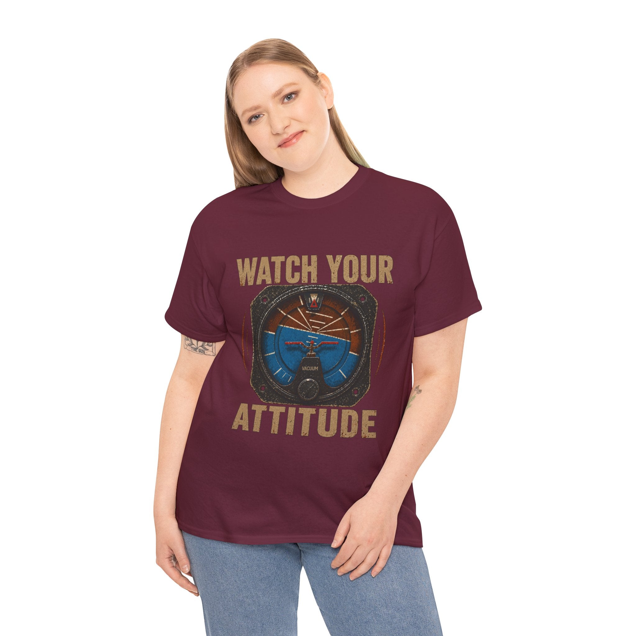 “Watch Your Attitude” - Funny Pilot T-Shirt