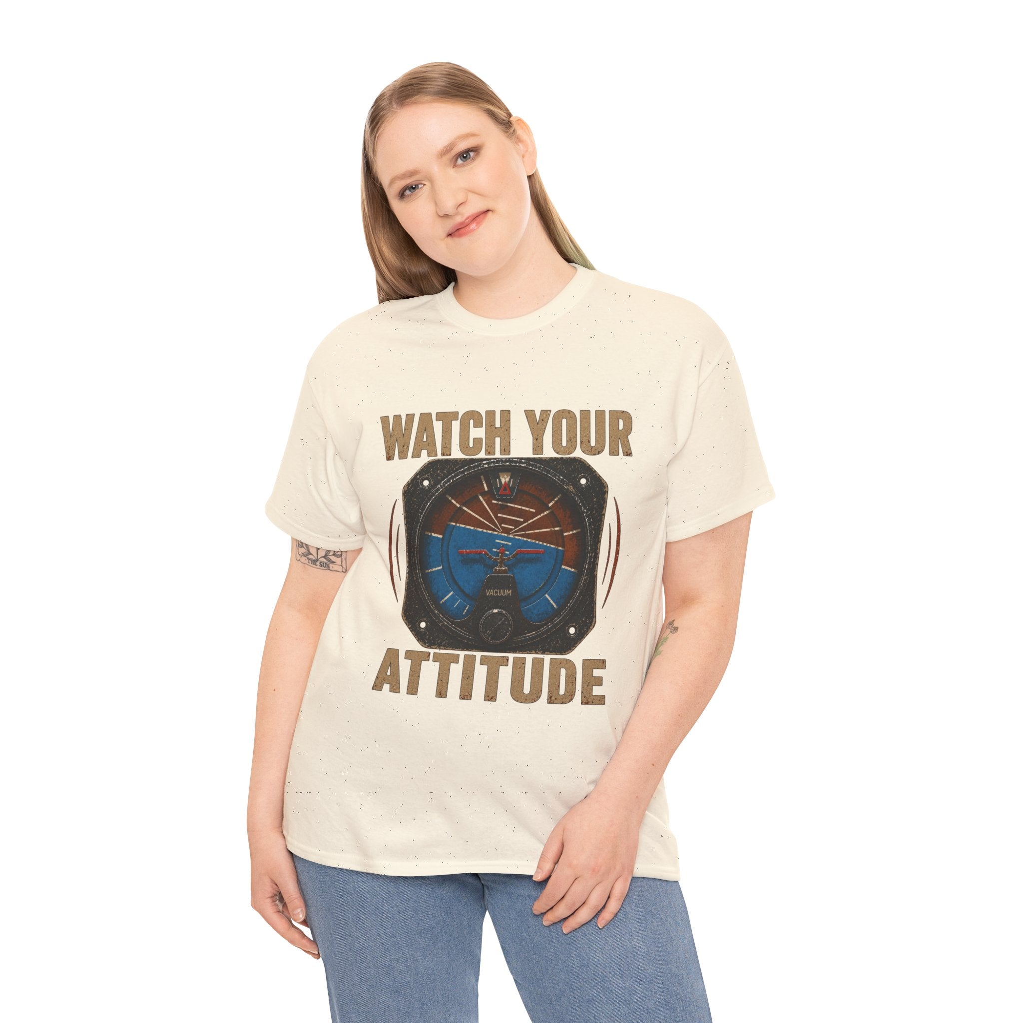 “Watch Your Attitude” - Funny Pilot T-Shirt