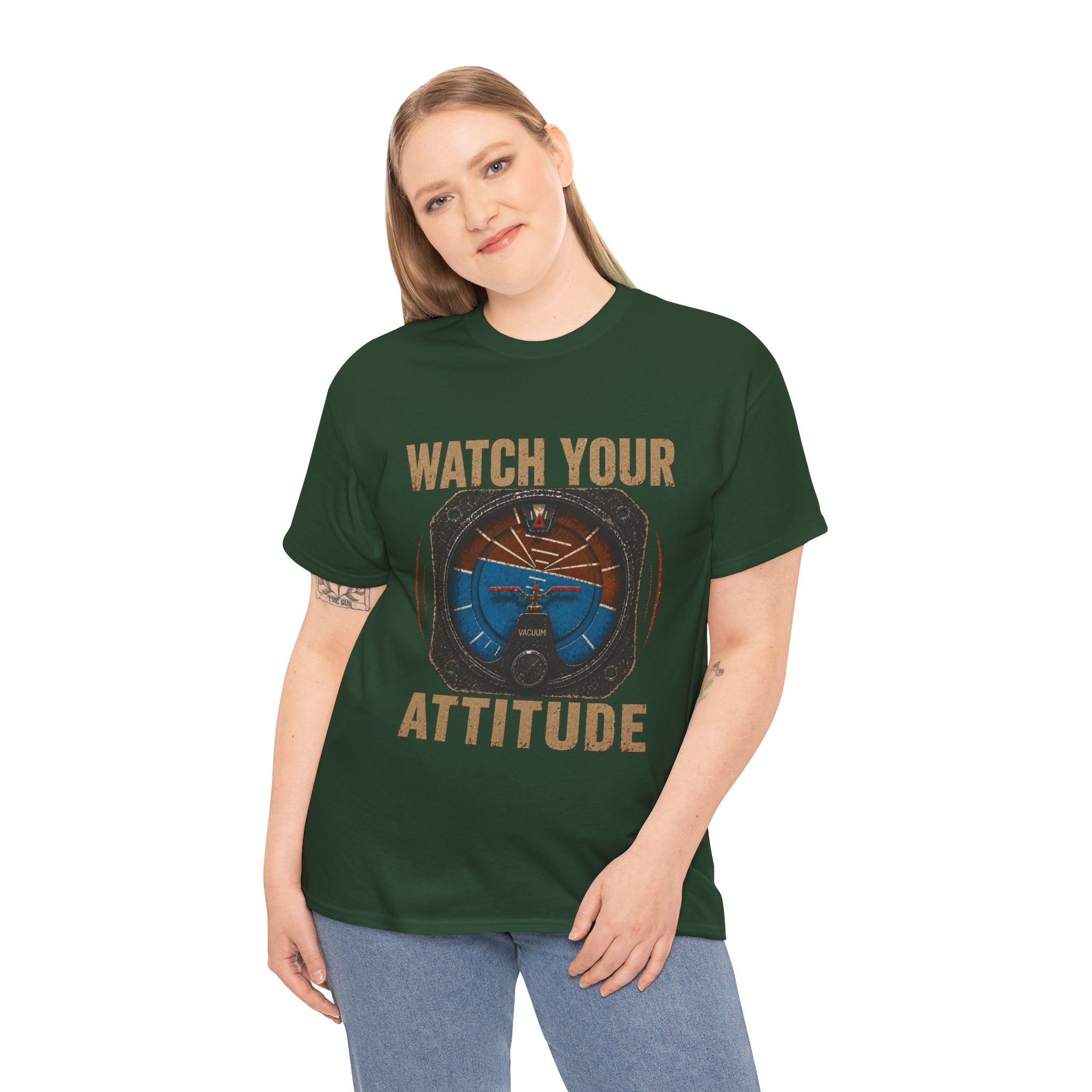 “Watch Your Attitude” - Funny Pilot T-Shirt