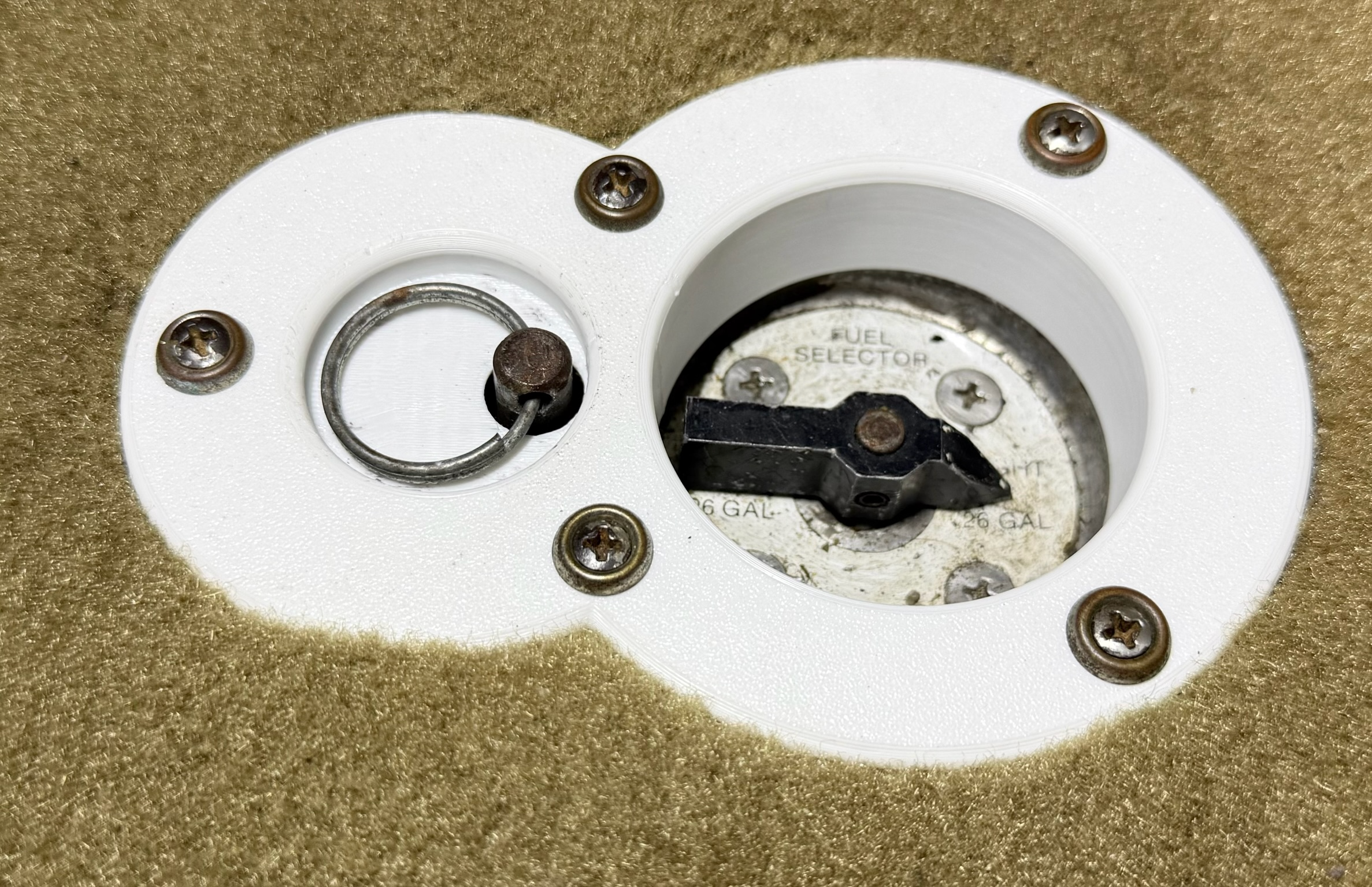New Fuel Selector Cover or Fuel Selector Pan - Fits Vintage M20 Mooney Aircraft