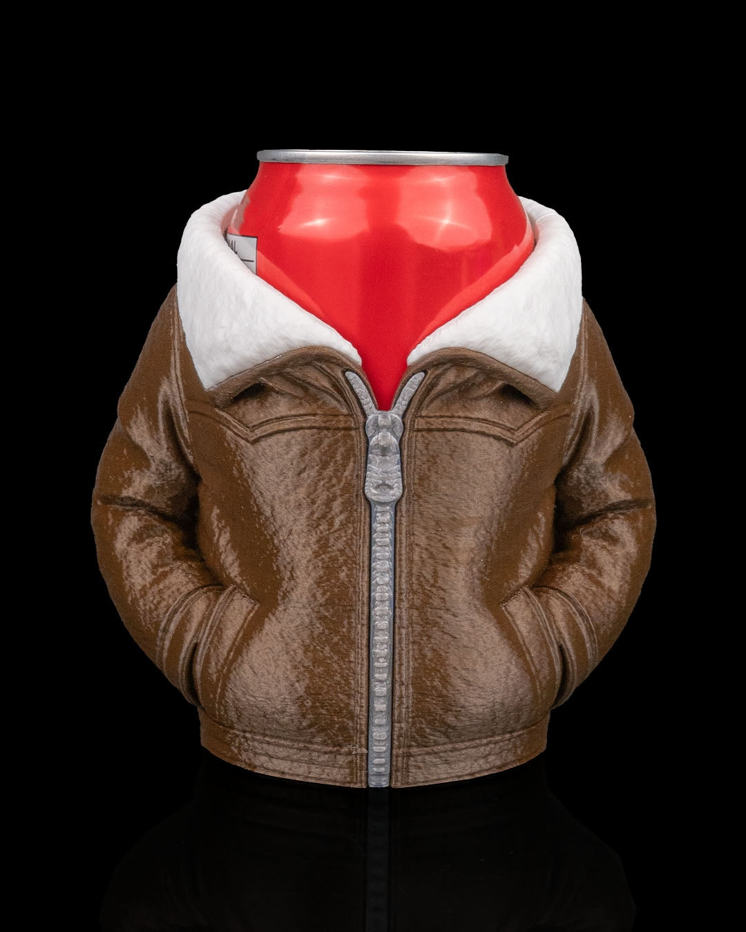 Aviator Jacket Soda Can or Desktop Pen Holder - Novelty Gift for Pilots